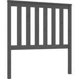 vidaXL Posteljno vzglavje sivo 96x6x101 cm trdna borovina, (20647081) | Shoptok.si