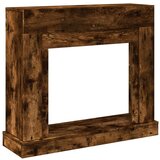vidaXL Okvir za kamin dimljeni hrast 100x30x87,5 cm inženirski les | Shoptok.si