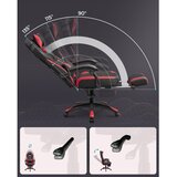 Songmics Direktorski pisarniški stol, ergonomski, črn, rdeč OBG77BR, (21612138) | Shoptok.si