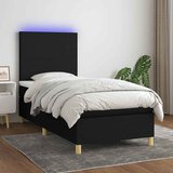  box spring s madracem LED crni 80 x 200 cm od tkanine | shoptok.hr