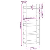 Police za knjige s 5 razina crne 60 x 27,6 x 158,5 cm drvene | shoptok.hr