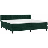  Krevet s oprugama i madracem tamnozeleni 200x200 cm baršunasti | shoptok.hr