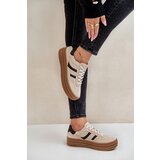 Zazoo Suede platform sneakers beige N1176 | shoptok.hr