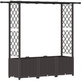  Povišeni krevet s mrežom i krovom Smeđa 162,5 x 40 x 138 cm PP | shoptok.hr