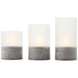 Brilliant SET 3x LED sveća BOUGIE LED/2xAA IP44 siva/bela | Eponuda.com