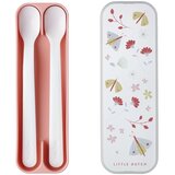 Mepal Bele/svetlo rožnate plastične otroške žličke v kompletu 2 ks Flowers & butterflies – | Shoptok.si
