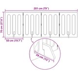  Preklopna ogradica za kućne ljubimce 4 pcs Betonsko Siva | shoptok.hr