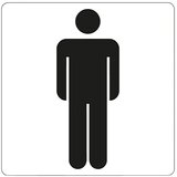 x nalepka pickup (motiv: moški wc, 7,5 7,5 cm) | Shoptok.si