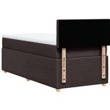 vidaXL Box spring postelja z vzmetnico temno rjava 90x200 cm blago | Shoptok.si