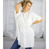Pri Elegant oversize blouse shirt with stand-up collar ANNA | Shoptok.si