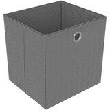 Police za izlaganje sa 6 kutija crne 103x30x72,5 cm od tkanine | shoptok.hr