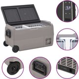 Hladilna skrinja s kolesi in adapterjem črno siva 50 L PP in PE, (21013098) | Shoptok.si