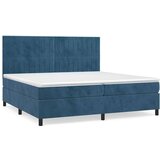  S oprugama i madracem tamnoplavi 200x200 cm baršunasti | shoptok.hr