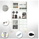Hanah home Višenamenska komoda Grano 96, 96 x187 x40 cm, Bijela | Eponuda.ba