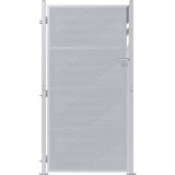  Vrtna vrata 85 x 174 cm Nehrđajući čelik Može se zaključati | shoptok.hr