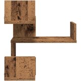  Zidna kutna polica staro drvo 40x40x49,5 cm konstruirano drvo | shoptok.hr