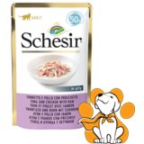 Schesir cat Tuna And Chicken With Ham 50g, Vlažna Hrana Za Odrasle Mačke Cene