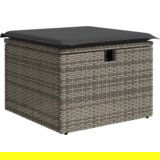  8-dijelni vrtni kauč set (vrtna garnitura) s jastučićima sivi poli ratan | shoptok.hr