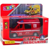 Metalni vatrogasni kombi za igru 1:32 - crveni | Shoptok.si
