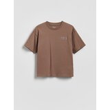 Reserved Pamučna majica - tamnosmeđe | shoptok.hr