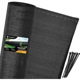 Mreža za sjenilo crna 140 gsm 1,5 x 10 m 50 vezica