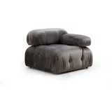 Atelier Del Sofa Temno siva žametna modularna sedežna garnitura (desni kot) Bubble –