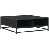 vidaXL Klubska mizica črna 80x80x30 cm inženirski les in kovina | Shoptok.si