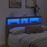 Ormarić za uzglavlje s LED svjetlima boja hrasta 160x17x102 cm | shoptok.hr