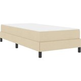 vidaXL Postelja z vzmetnico Drugo krema 100 x 200 cm blago | Shoptok.si