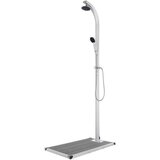  Vrtni tuš sa sivom bazom 220 cm aluminijski u