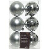 Dekordom novogodišnji set kugli za jelku 6pcs 8cm 022051 - silver - kmg Cene