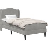  Krevetna konstrukcija 2 pcs Svjetlosiva 90 x 190 cm Baršun | Shoptok.si