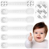 Ricokids 798200 Cabinet Safety Locks - 6 Pack, White Childproofing Solution, (21740511) Cene