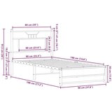  Okvir kreveta bez madraca boja hrasta sonome 90 x 190 cm drveni | shoptok.hr