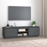 The Living Store TV omarica siva 140x35x40 cm trdna borovina - TV Omarica, (21375109) Cene