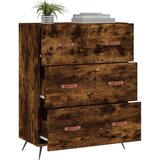 vidaXL Predalnik dimljen hrast 69,5x34x90 cm inženirski les | Shoptok.si