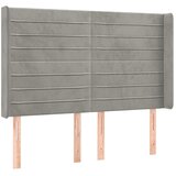  LED uzglavlje svjetlosivo 147 x 16 x 118/128 cm baršunasto | shoptok.hr