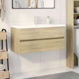 vidaXL 2-dijelni set kupaonskog namještaja od keramike i drva | shoptok.hr