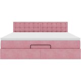 vidaXL Otomanski krevet s madracem&LED ružičasti 180x200 cm baršunasti | shoptok.hr