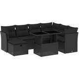  The Living Store Vrtna sedežna garnitura 8-delna z blazinami črn poli ratan - Vrtna Sedežna Garniture, (21451661) | Shoptok.si