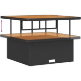 vidaXL 9-delni vrtni kavč set z blazinami črn poli ratan akacija | Shoptok.si