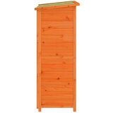 vidaXL Vrtna lopa za orodje rjava 83x57x140 cm trdna borovina | Shoptok.si