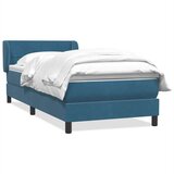 Box spring postelja z vzmetnico temno modra 80x210 cm žamet, (21791665) | Shoptok.si
