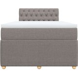 vidaXL Krevet s oprugama i madracem smeđesivi 120 x 190 cm od tkanine | shoptok.hr