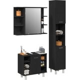  Set namještaja za kupaonicu Zidne 3 pcs Crna 30 x 30 x 179,5 cm | shoptok.hr