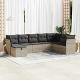 Maison Chic Seti vrtnega pohištva - Vrtna garnitura - Vrtni pohištvo set 8-delna z blazinami sv. siv poli ratan, (21798481) | Shoptok.si
