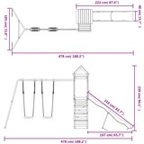 Vanjski set za igru od impregnirane borovine | shoptok.hr
