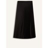 Defacto A-Line High Waist Pleated Basic Plain Satin Maxi Skirt | ePonuda.com