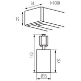 Kanlux 45922 - Reflektor za šinski sistem ALTEAR 3xGU10/10W/230V 1m crna | Eponuda.com