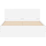  posteljni okvir z vzglavjem, inženirski les, bela, 120×190 cm | Shoptok.si